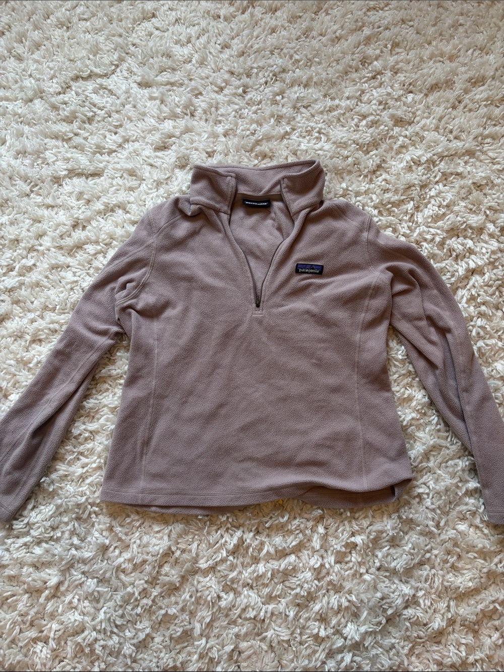 Patagonia Mauve Quarter-Zip Fleece Pullover